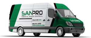 Sanpro medical waste disposal truck